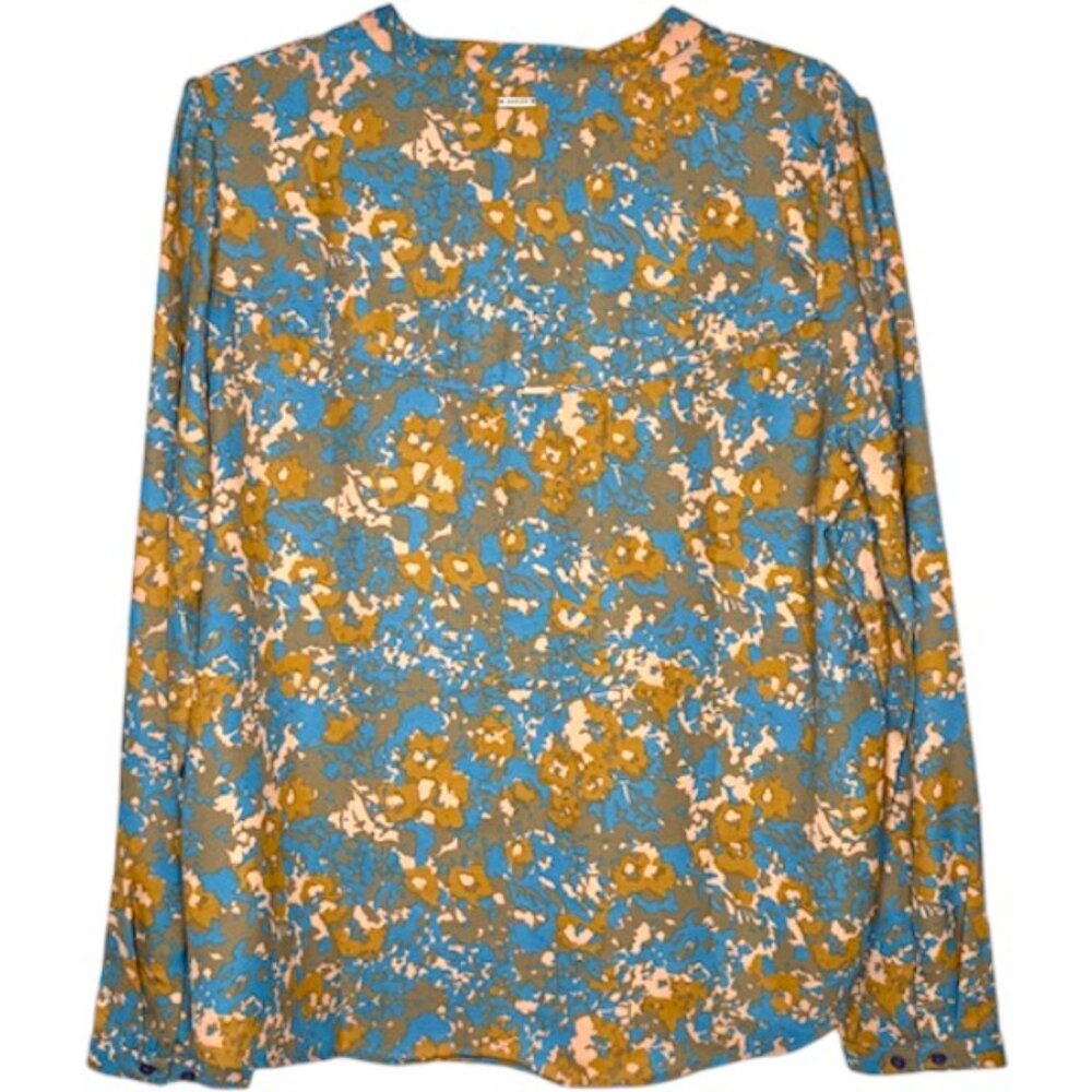 PrAna Wild At Heart Long-Sleeved Floral Top - Danish Blue Wildflower - L - Picture 5 of 11